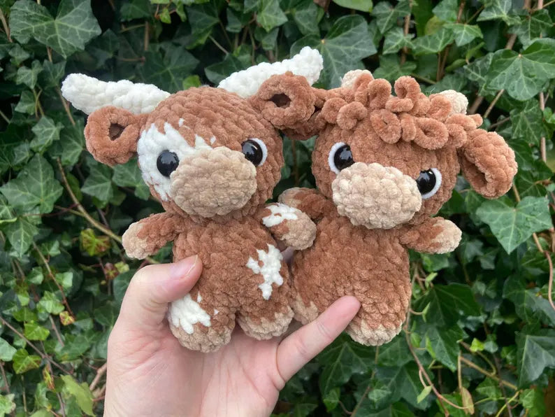 Handmade Highland Cow Amigurumi - Soft Plush Toy